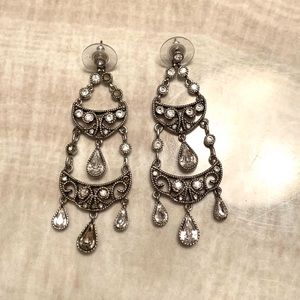 Crystal Jewelled Dangle Earnings